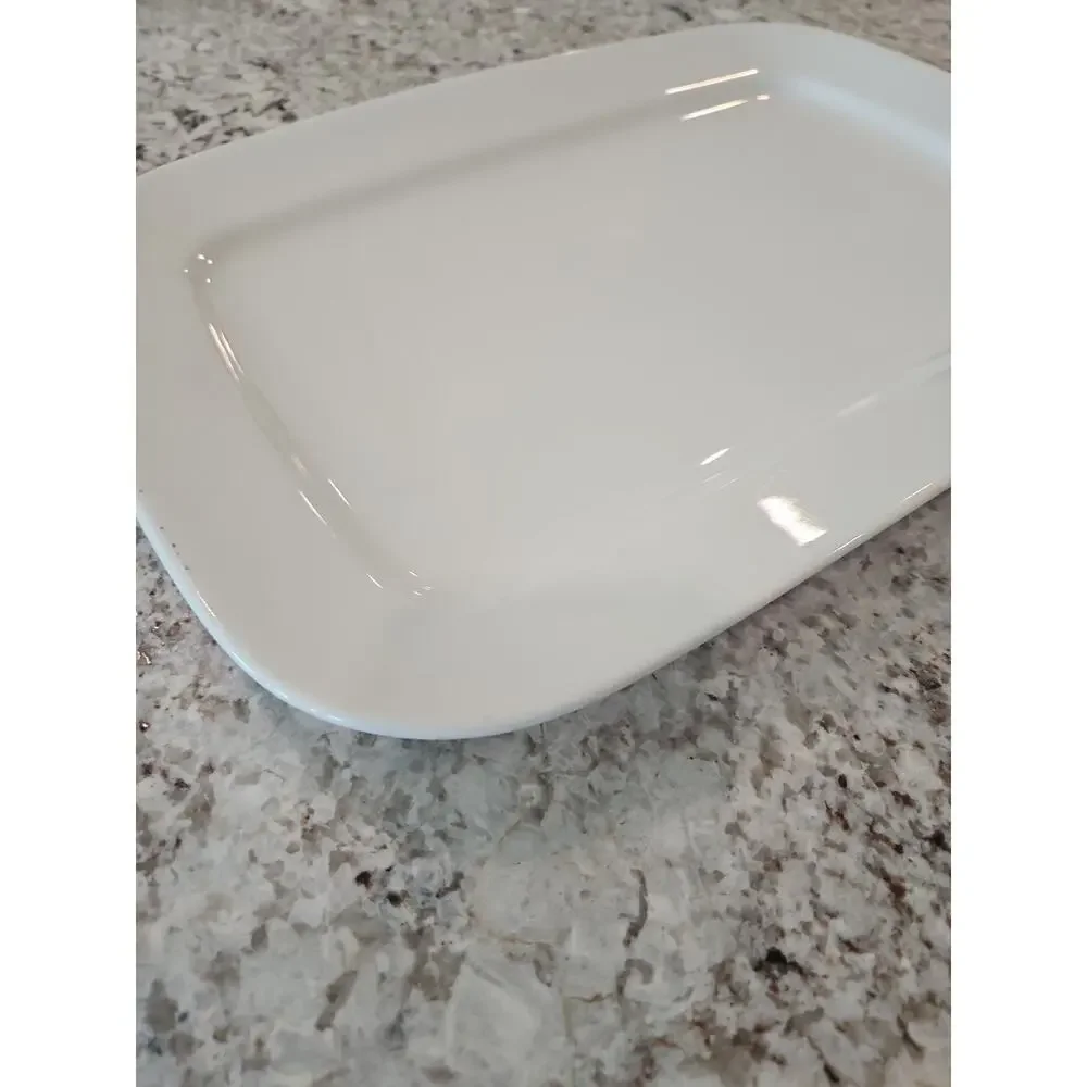 Williams Sonoma Brasserie Large Serving Platter White Rectangle 16x11 Minimalist